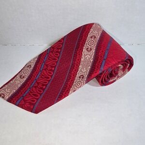 VINTAGE Principe‎ Red striped Men's Tie 100% Polyester